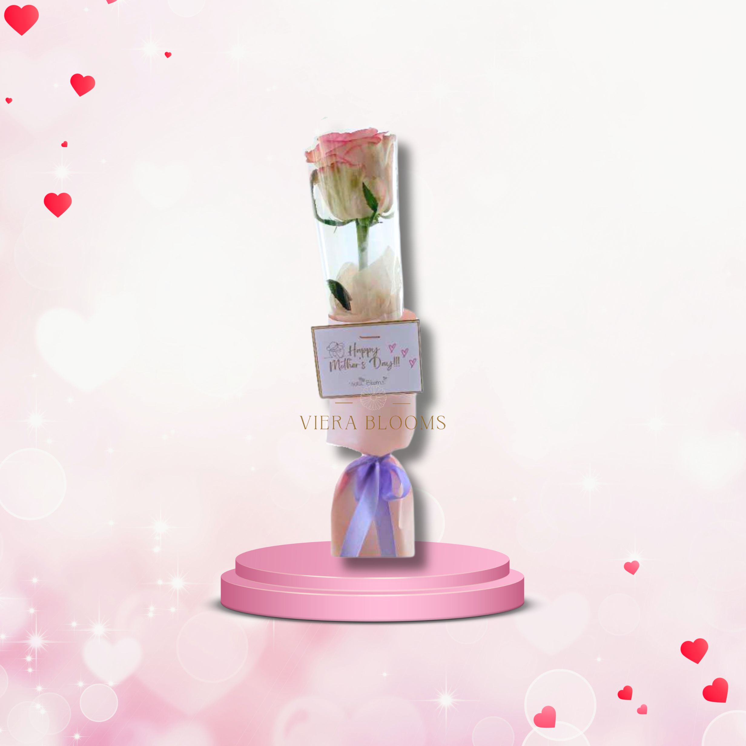 (Single Stem)- Min - Single Pink Imported Rose For Same Day Delivery ...
