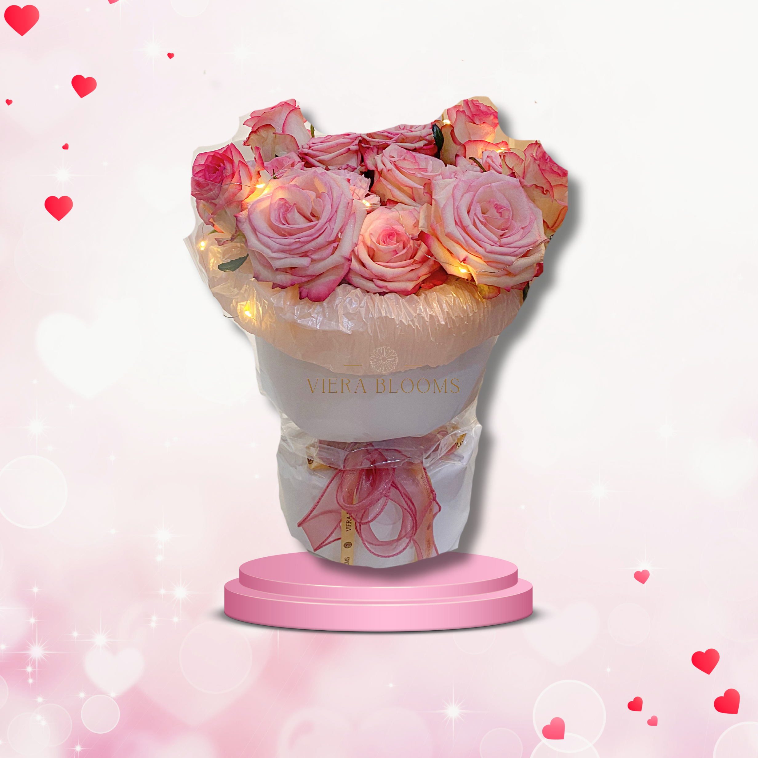 Romantic Roses with Fairy Lights Flower Delivery in Cavite and nearby ...